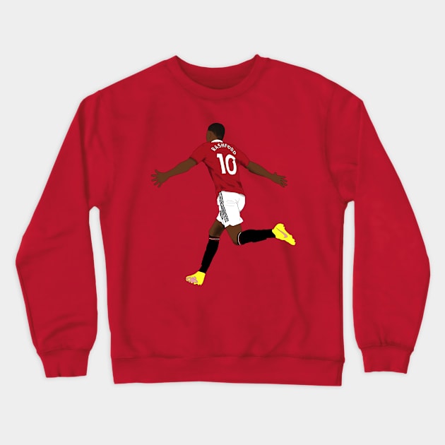 Marcus Rashford Goal Celebration Crewneck Sweatshirt by Hevding